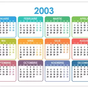 Calendarul 2003
