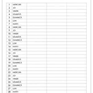 Calendarul familiei 2025