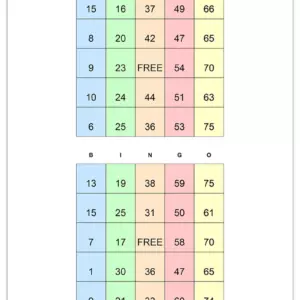 Cartonașe de Bingo 100-1