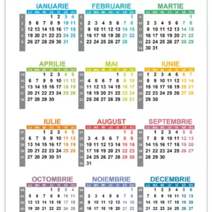 Calendarul 2026 cu săptămâni numerotate Calendarul 2026 cu săptămâni numerotate