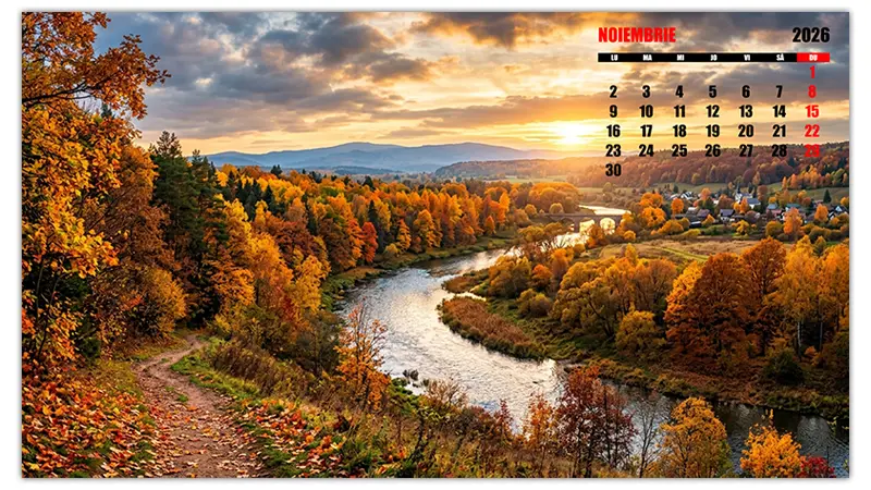Imagine de fundal pentru Noiembrie 2026 în Full HD (1920×1080)